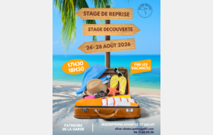 STAGE DE REPRISE - AOÛT 26